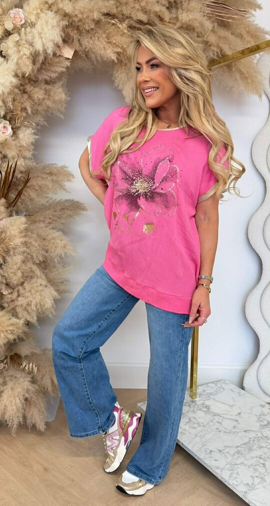 AURORA FLOWER GOLDEN TOP PINK