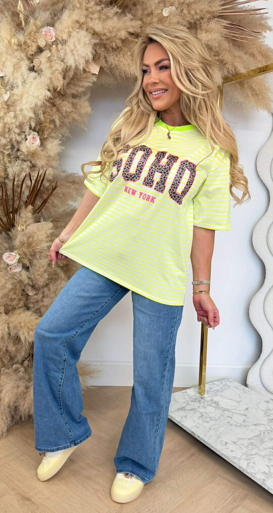 SOHO LEO STRIPE TEE 00196-2 YELLOW