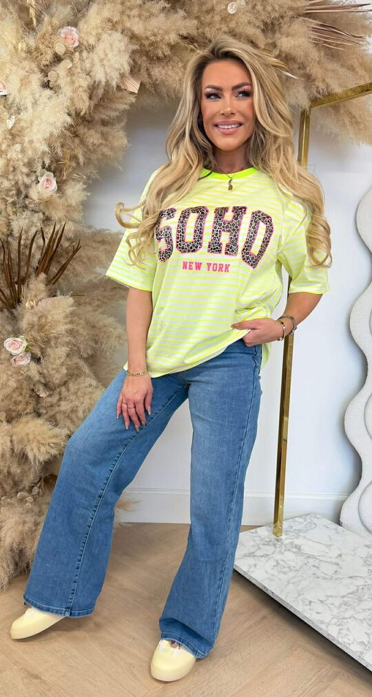 SOHO LEO STRIPE TEE 00196-2 YELLOW