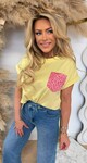 SHIMMER LEO POCKET TEE YELLOW