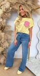 SHIMMER LEO POCKET TEE YELLOW