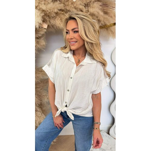 EASY LACE DETAIL BLOUSE BEIGE EASY LACE DETAIL BLOUSE BEIGE