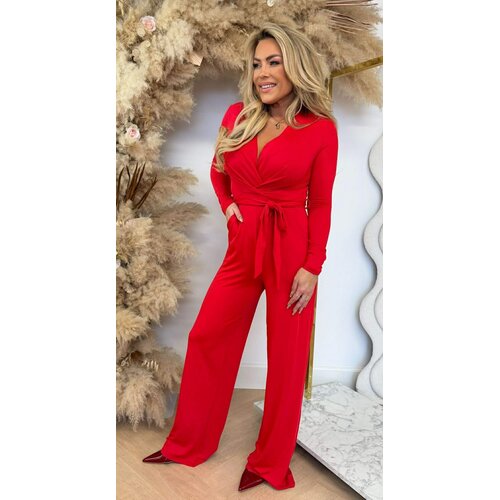 CHIC TRAVEL JUMPSUIT 7561 RED CHIC TRAVEL JUMPSUIT 7561 RED
