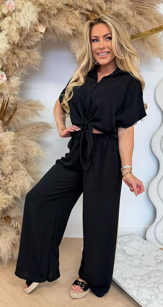 SIMPLE CLASSY CO-ORD SET BLACK