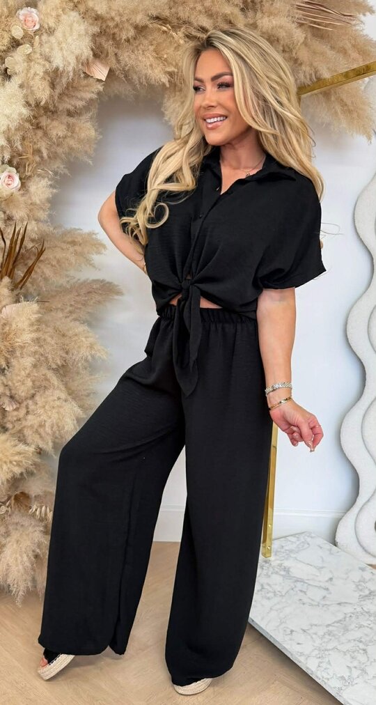 SIMPLE CLASSY CO-ORD SET BLACK