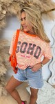SOHO LEO STRIPE TEE 00916-2 ORANGE