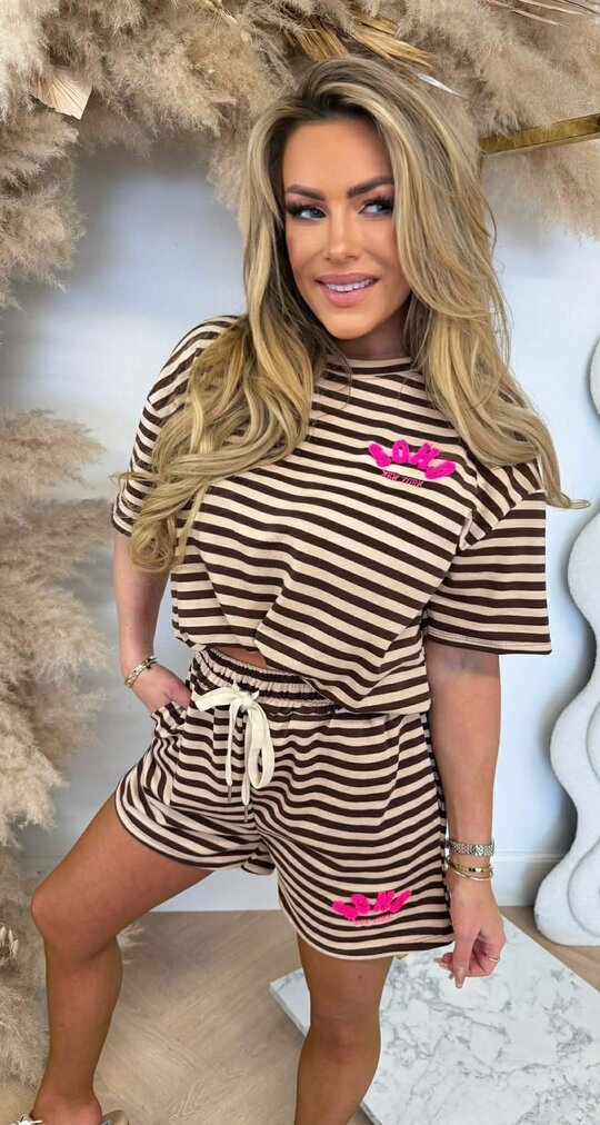 STRIPE SOHO SET BEIGE