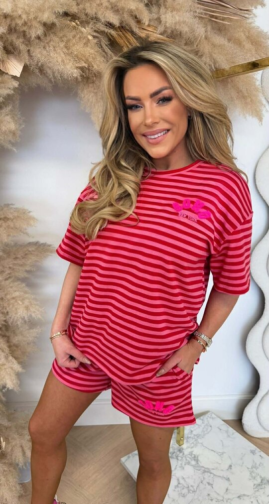 STRIPE SOHO SET RED