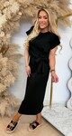 STRIKKY LONG DRESS BLACK STRIKKY LONG DRESS BLACK