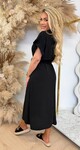 ROUCHE LUS MAXI DRESS BLACK