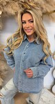 GLITTERY DENIM BLOUSE 707 DENIMBLUE GLITTERY DENIM BLOUSE 707 DENIMBLUE