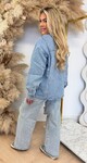 GLITTERY DENIM BLOUSE 707 DENIMBLUE GLITTERY DENIM BLOUSE 707 DENIMBLUE