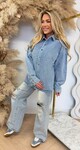 GLITTERY DENIM BLOUSE 707 DENIMBLUE GLITTERY DENIM BLOUSE 707 DENIMBLUE