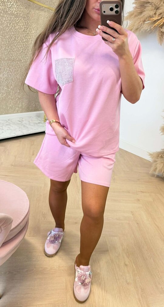 SOPHIE GLOWY DOUBLE POCKET SETJE PINK SOPHIE GLOWY DOUBLE POCKET SETJE PINK