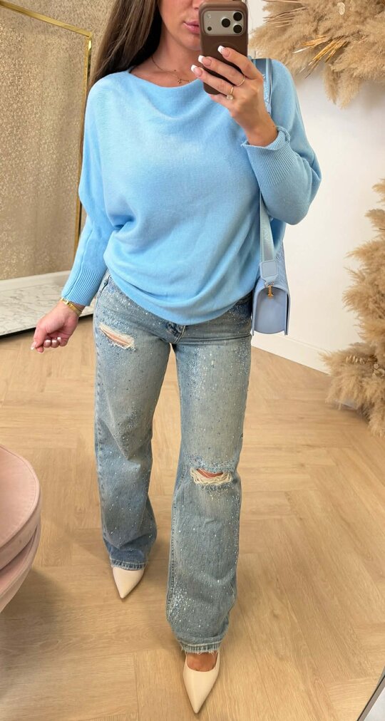 LAURA SOFT TOUCH TOP ICEBLUE