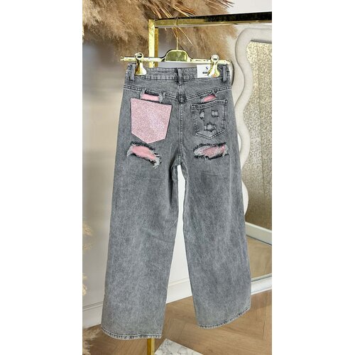 BESTSELLER GLITTER POCKET JEANS 1961 GREY