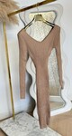 LUREX RIB V DRESS 8313 BEIGE