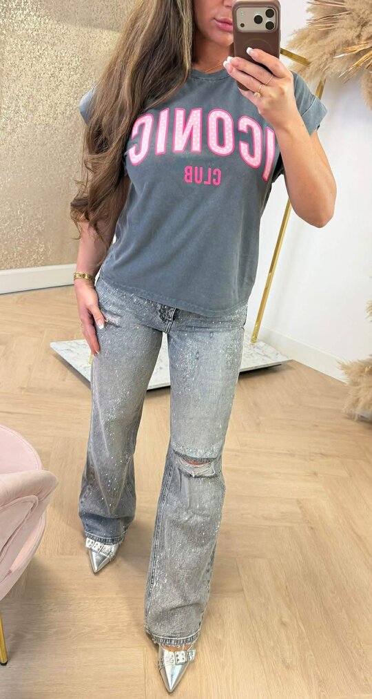 ICONIC DOTS T-SHIRT 690010-162 GREY