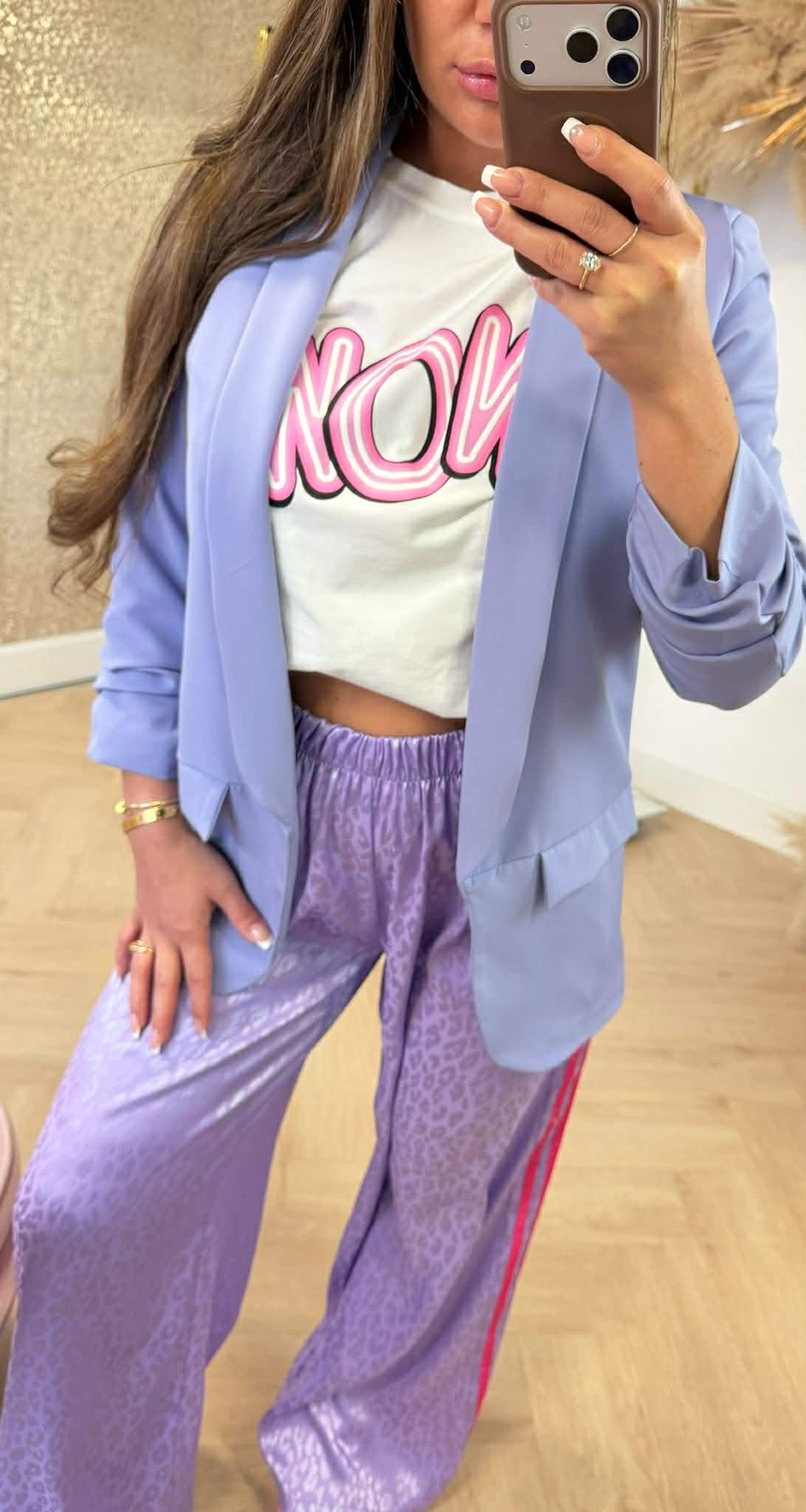 MUSTHAVE CROPPED MOUW BLAZER LILA