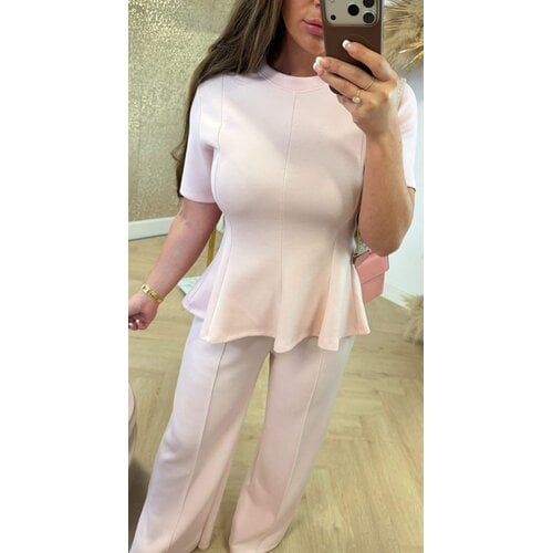 PEPLUM SET PINK