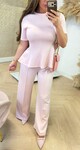 PEPLUM SET PINK