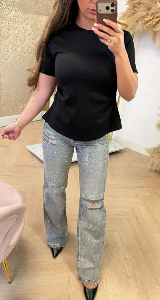 SPLIT BASIC SHIRT BLACK