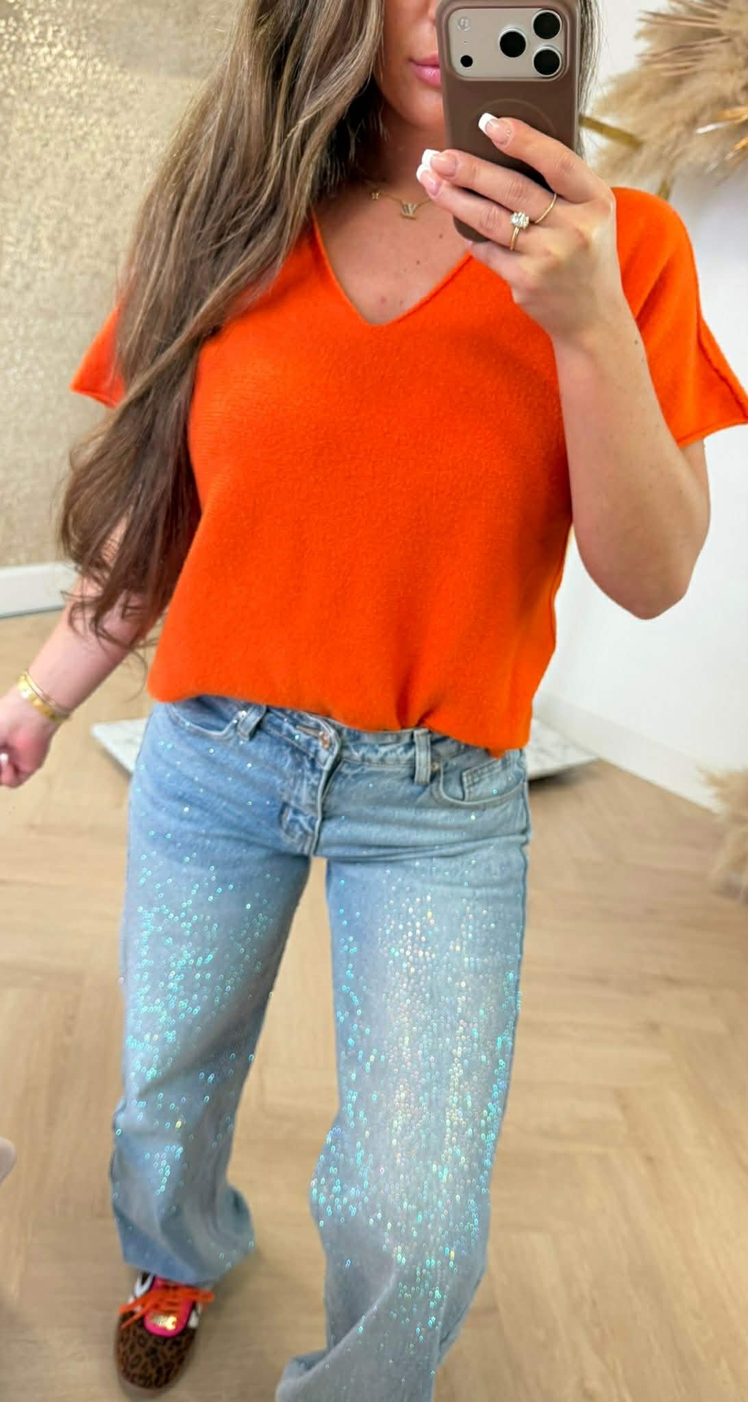 NEW COLLECTION V TOP ORANGE