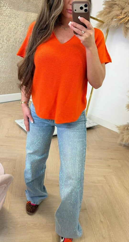 NEW COLLECTION V TOP ORANGE