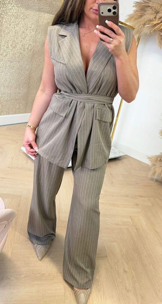 ESME GILET LUS SET TAUPE