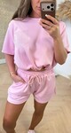 SELIN CROPPED POCKET SET PINK