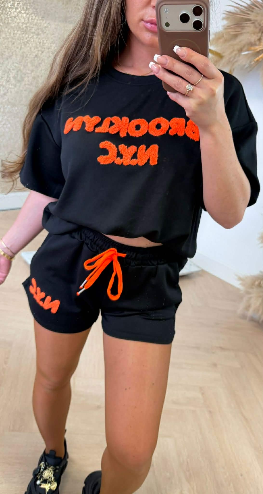 BROOKLYN NYC SET BLACK/ORANGE