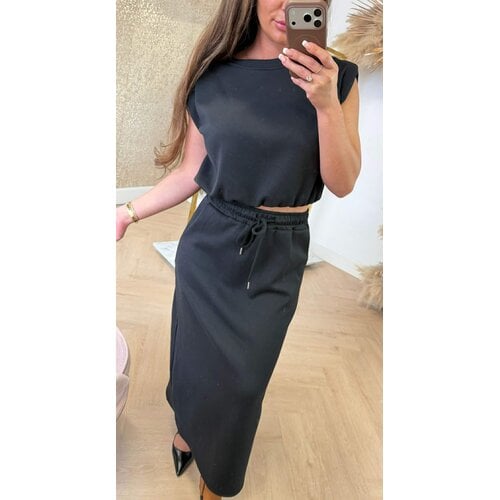 HOLI SET TOP + SKIRT BLACK