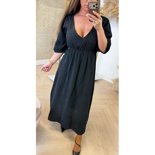 PROMISE COTTON MAXI DRESS BLACK
