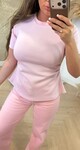 SPLIT BASIC SHIRT PINK