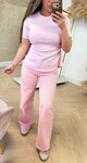SPLIT BASIC SHIRT PINK