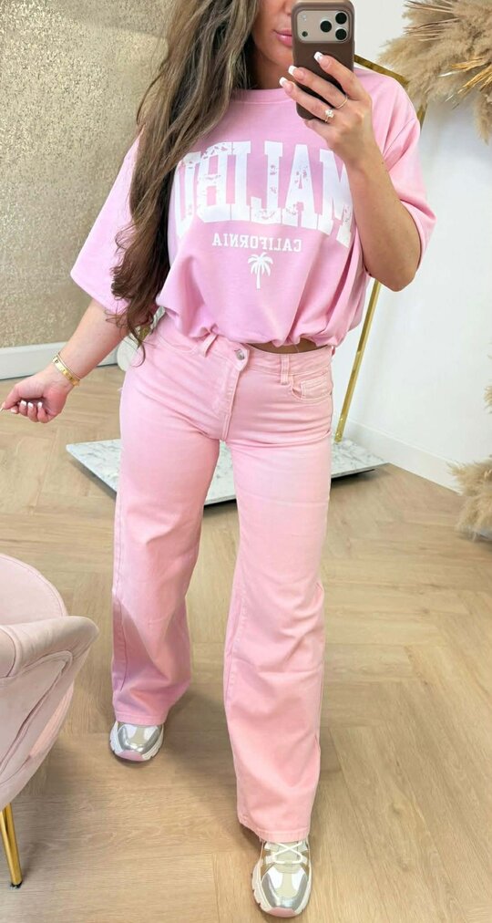 MALIBU CROPPED TEE PINK