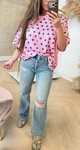 CUTE DOTS OVERSIZED TEE PINK