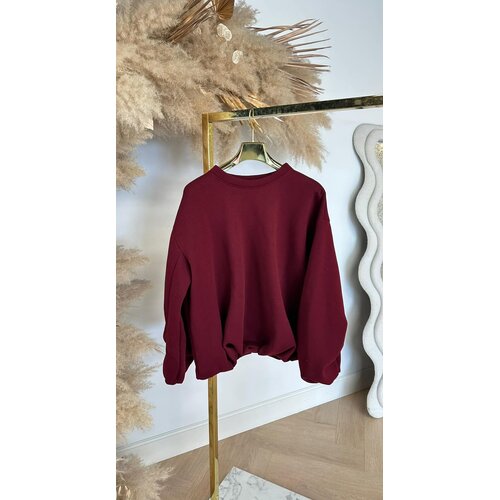 BALLON SLEEVE FLEECE SWEAT BURGUNDY