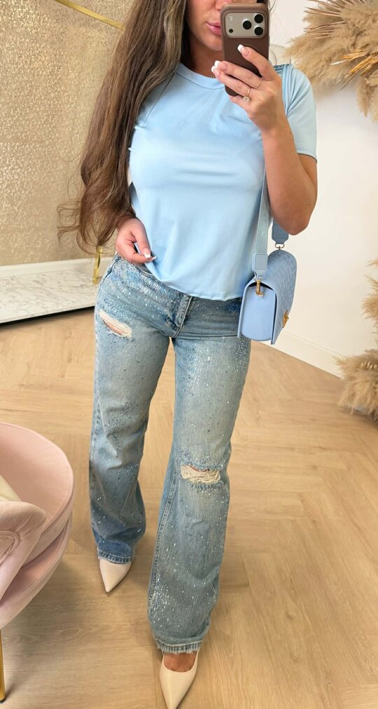 SMOOTH FIT BASIC TEE ICEBLUE