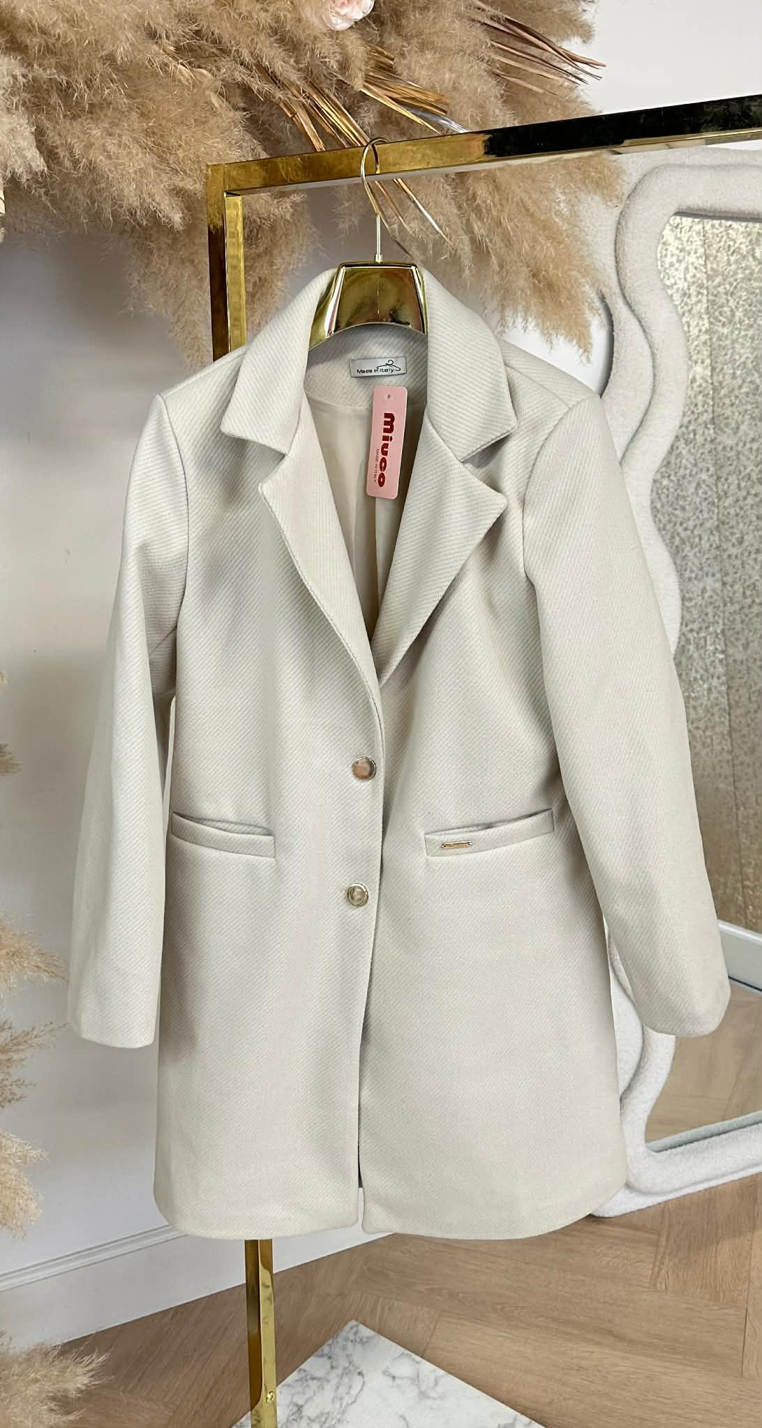 CHIQUE BUTTON TRENCHCOAT BEIGE