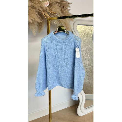 TEDDY RUFFLE SWEATER ICEBLUE