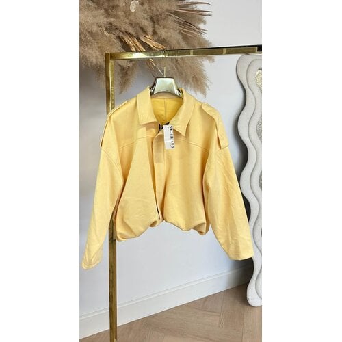 ROSIE SUEDE BOMBERJACKET YELLOW