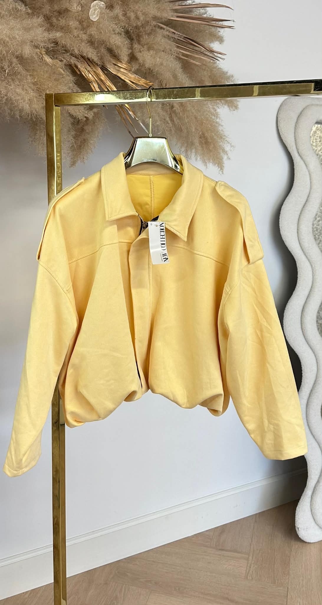 ROSIE SUEDE BOMBERJACKET YELLOW