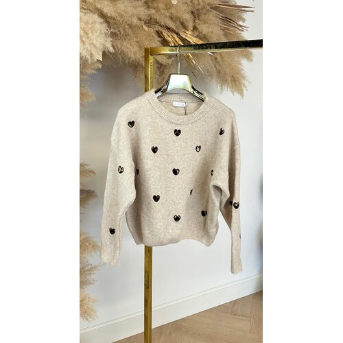 HARTJES LEOPARD PRINT SWEAT AM789 TAUPE