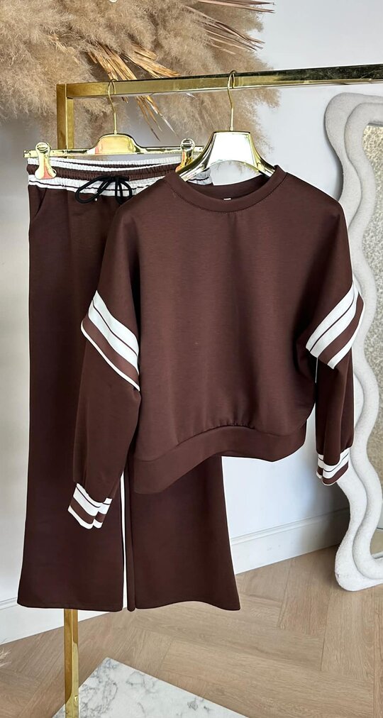 STRIPE COMFY SET CHOCO