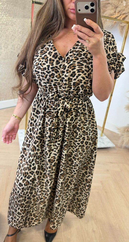 MAXI BUTTON DRESS LEO