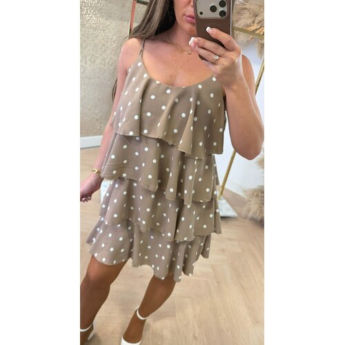 LAAGJES PRINT DRESS TAUPE