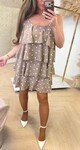 LAAGJES PRINT DRESS TAUPE