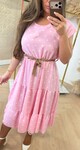 MARRIE STRIK DRESS PINK/DOTS