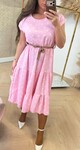 MARRIE STRIK DRESS PINK/DOTS